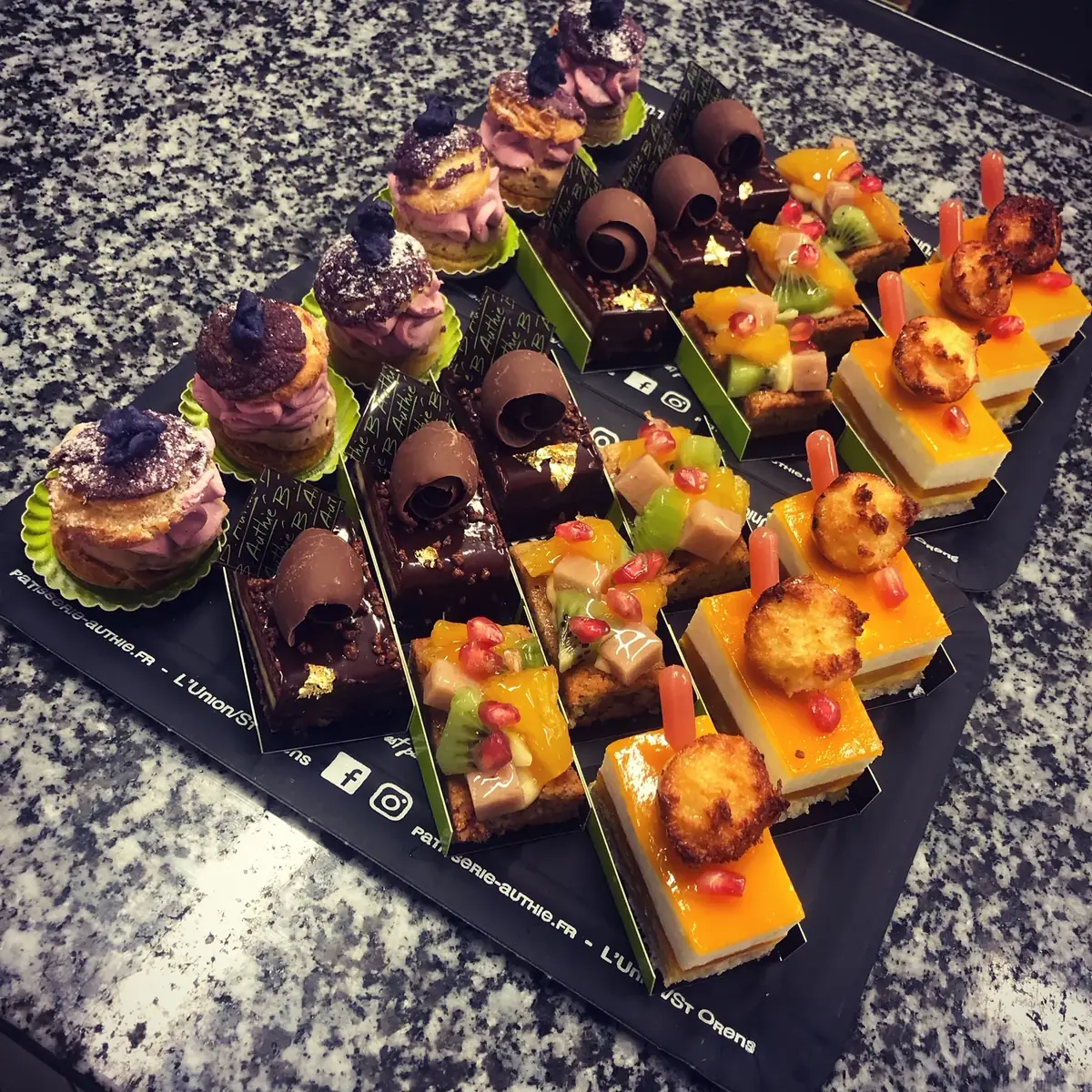 Plateau de pâtisseries individuelles